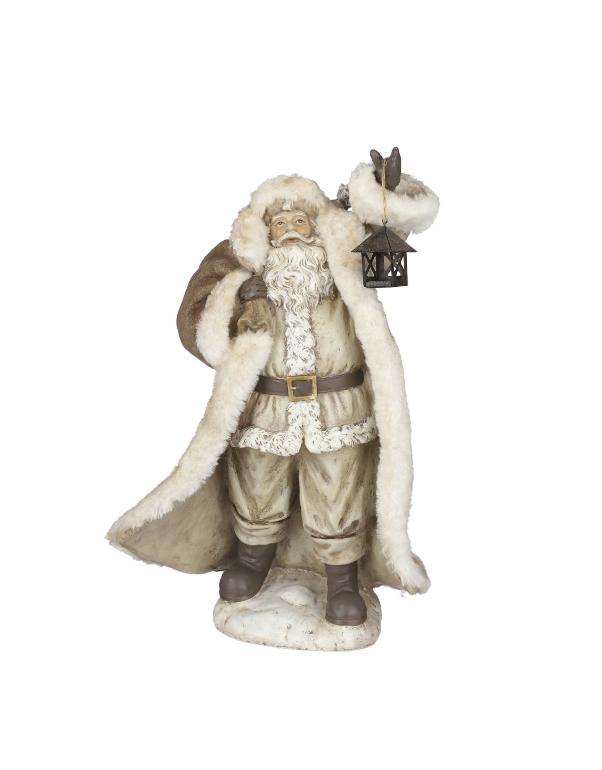 Christmas house Kerstman l27b16h41 cm creme - 