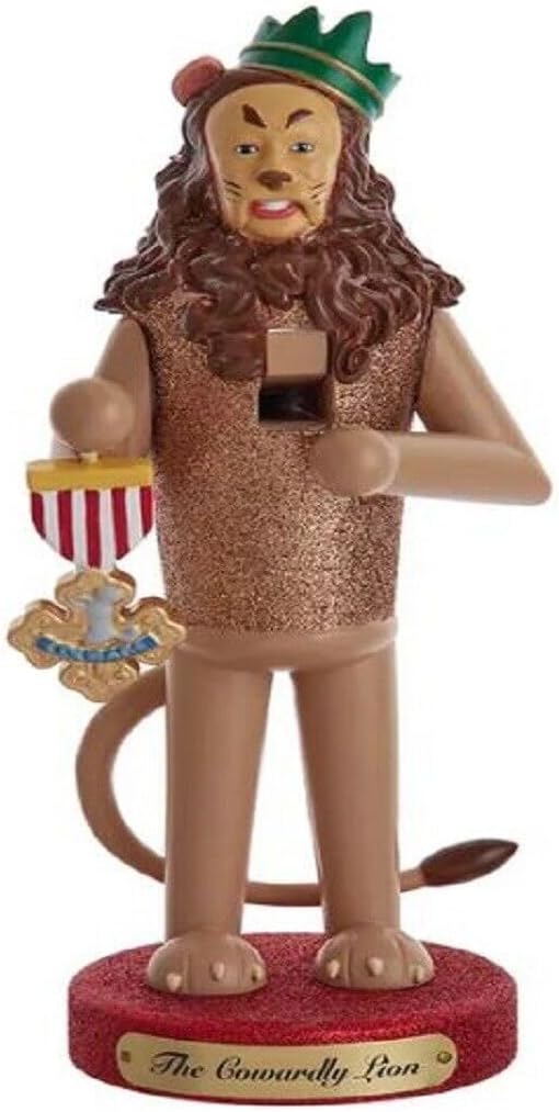 Kurt s adler 10 inch wizarood of oz cowaroodly lion nutcracker. - 