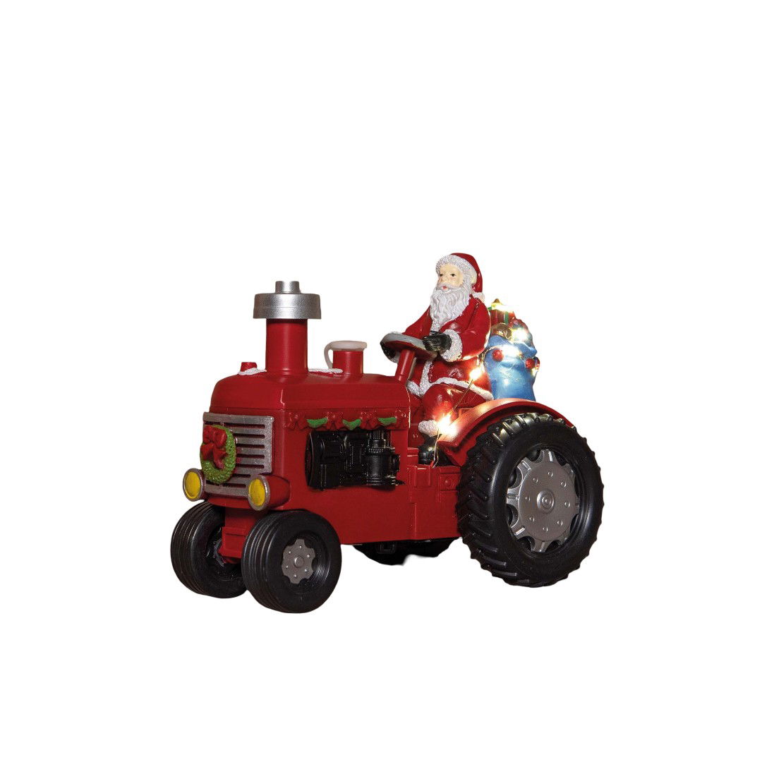 Annas collection Tractor met effecten 18,5x14,5 cm rood - 