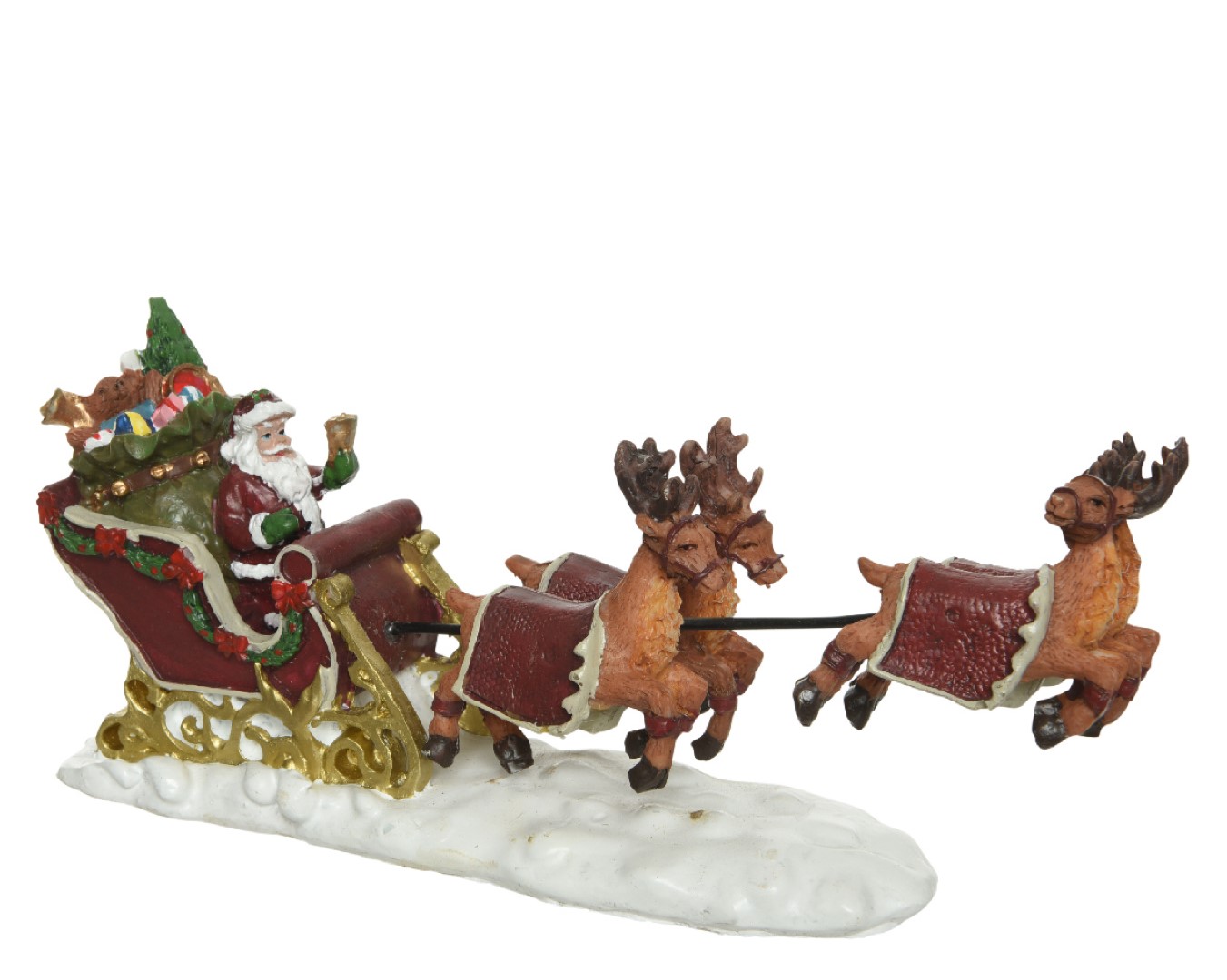 Lumineo beeldjes polyresin binnen l5b18h10c kerstverlichting - 