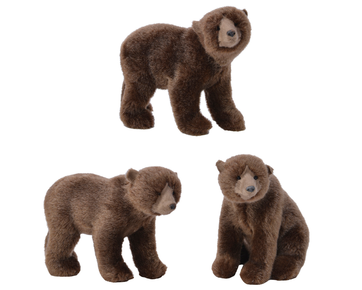 Decoris Beer plastic pluche bruin a3 - 