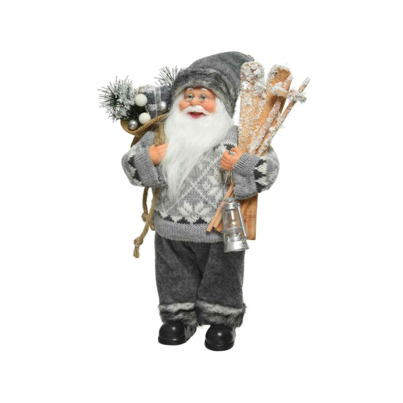 Ksd Kerstman polyester l20b10h30cm grs - 