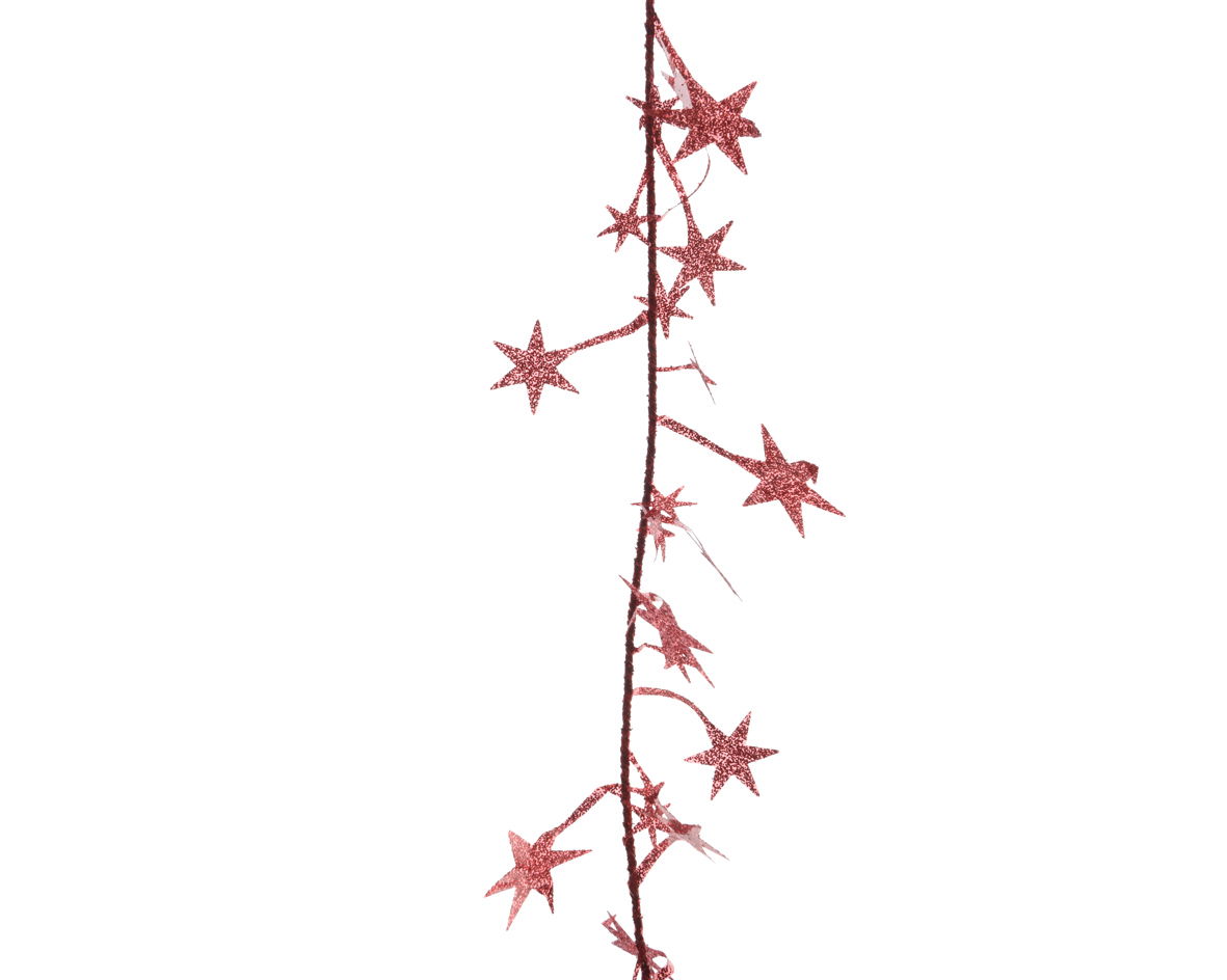 Everlands Guirlande lametta d16h270 cm rood - 