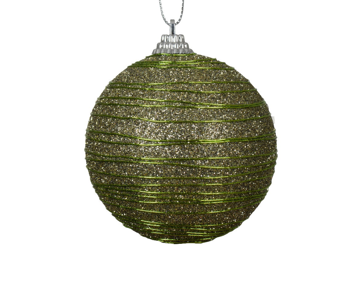 Decoris Kerstbal foam d8 cm rosemarijn G - 