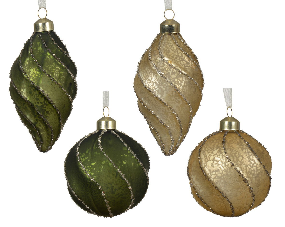 Decoris Kerstbal glas d8 cm a4 Q - 