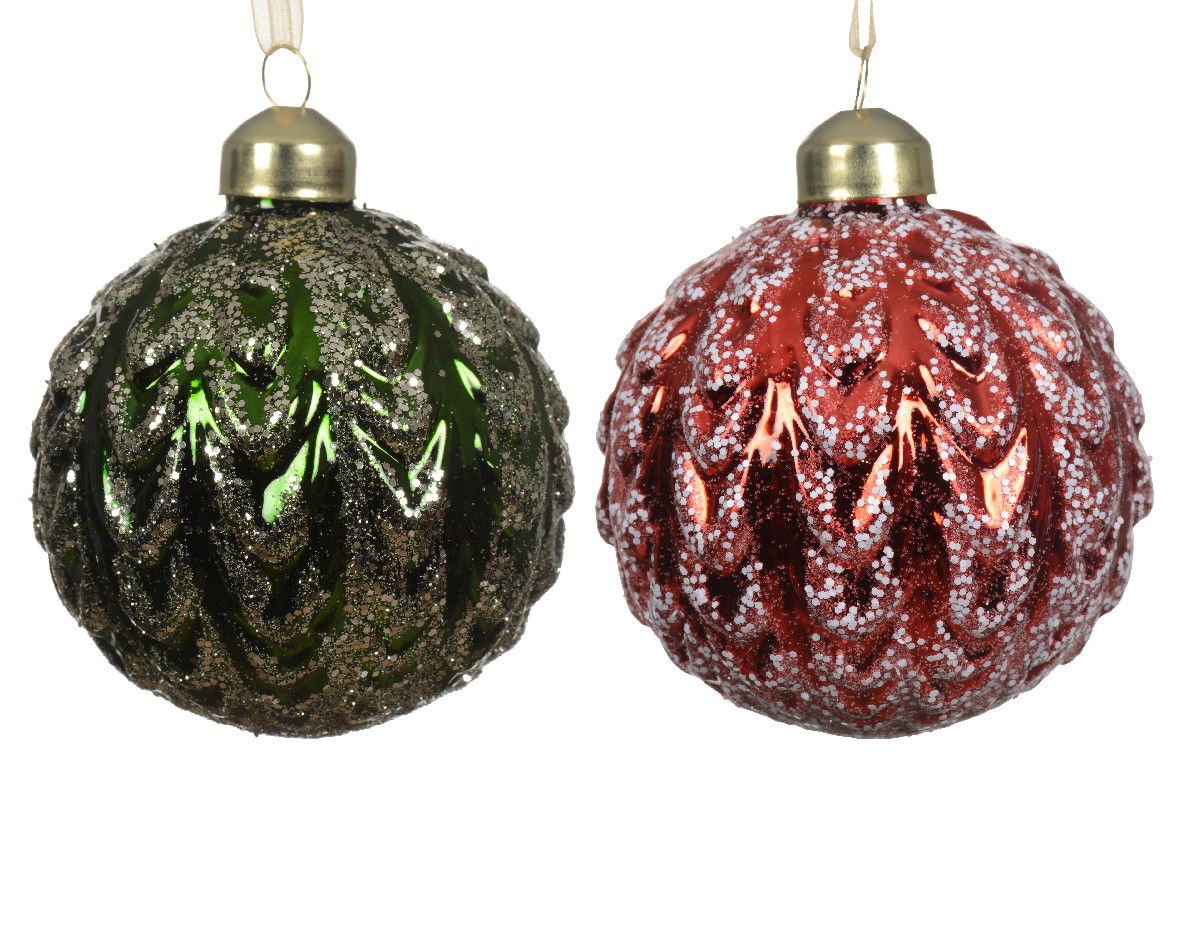 Decoris Kerstbal glas d8 cm a2 S - 