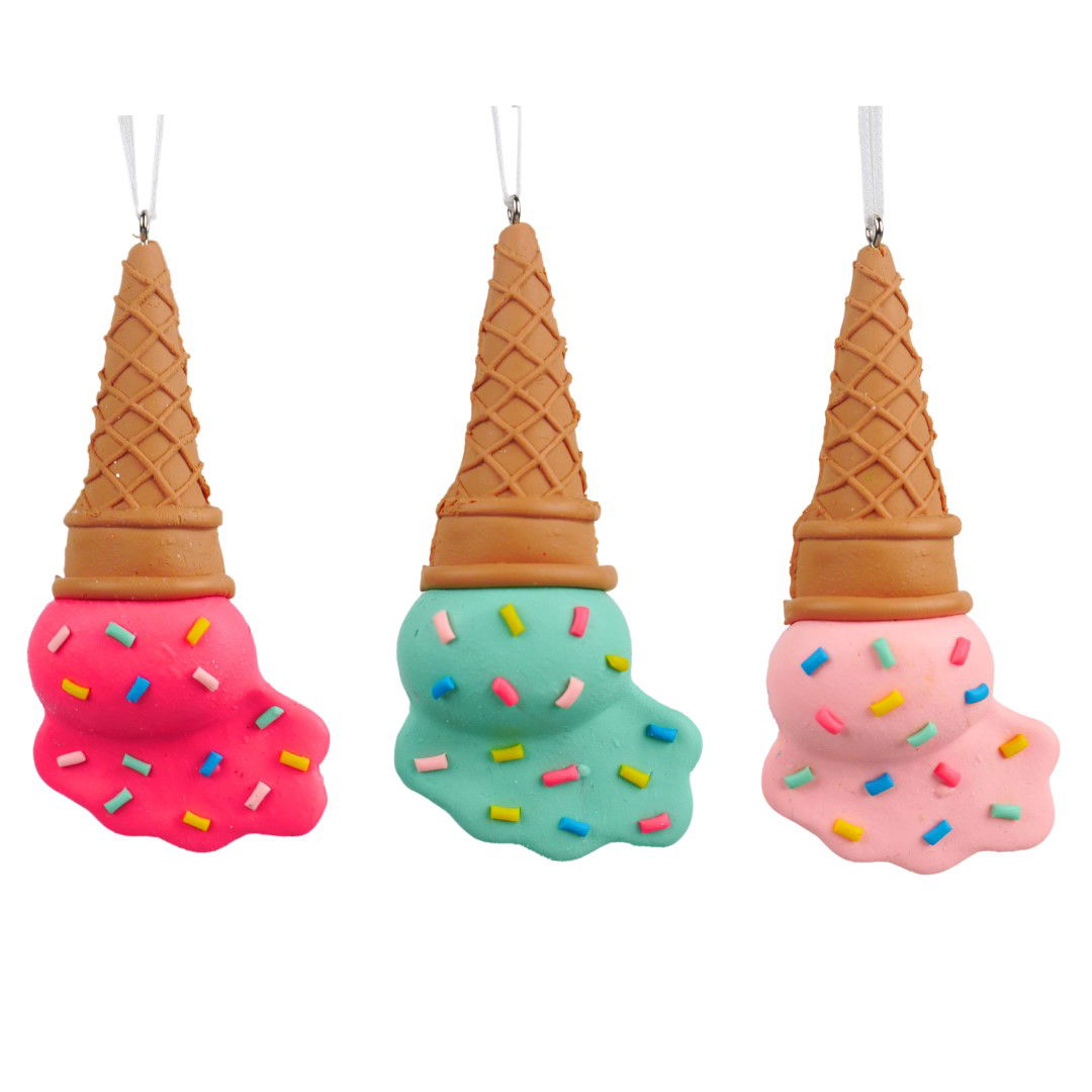 Kurt s adler 3.75 inch H Clay Dough Ice Cream Orna X 3. 5x5x10 cm kerstornament - 