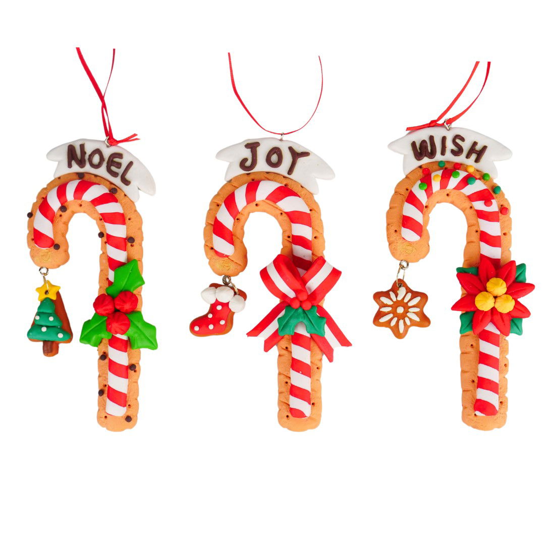 Kurt s adler 5.4 inch -5.6 inch H Clay Dough Candy Cane Orna X 3. 5x5x10 cm kerstornament - 
