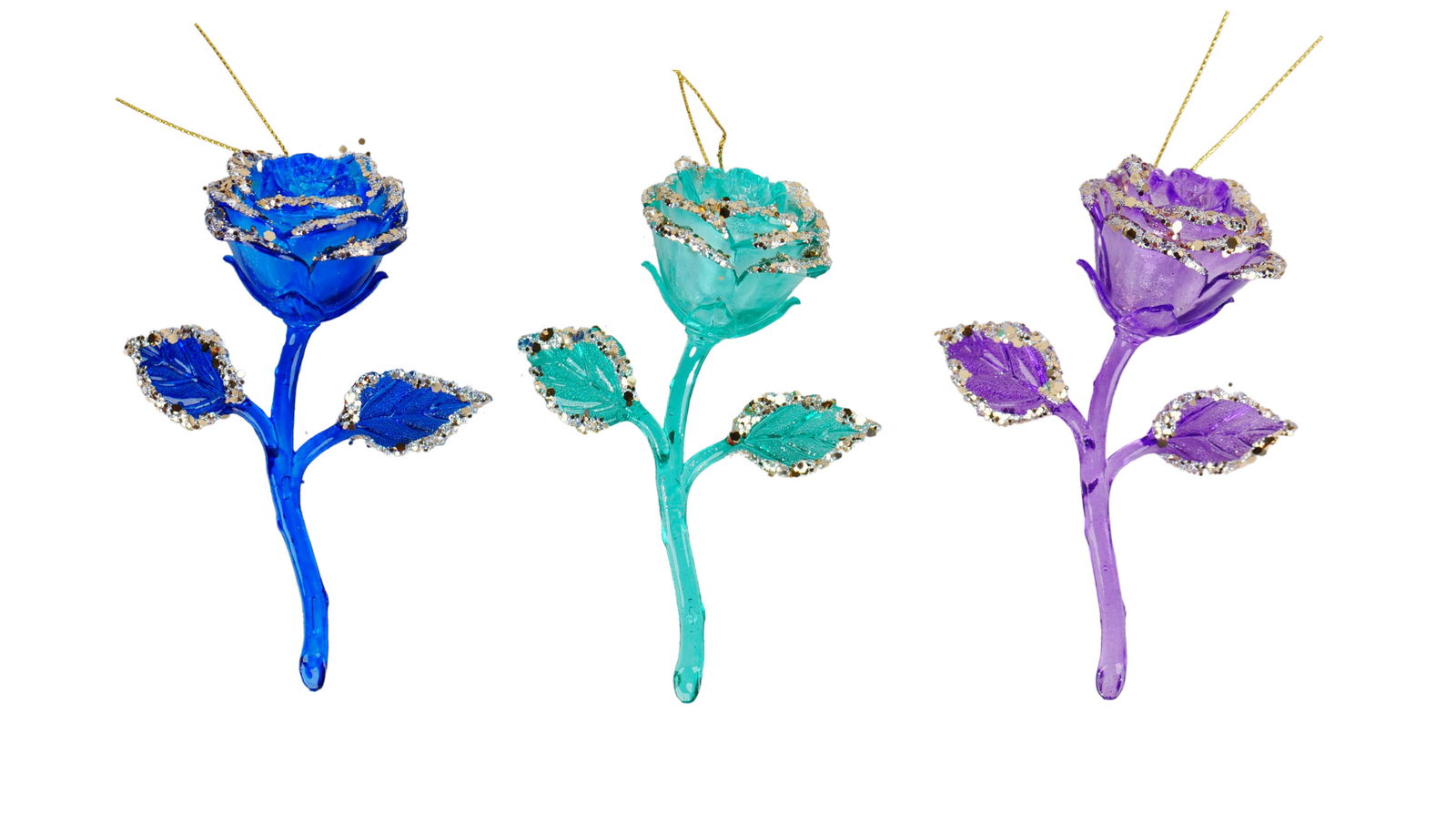 Kurt s adler 4.8 inch Rose Orna X 3. II 5x5x10 cm kerstornament - 