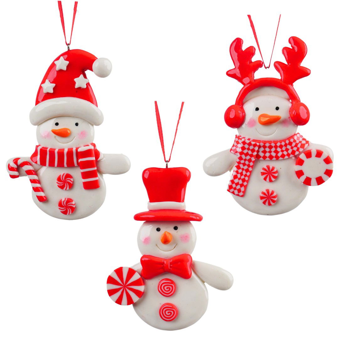 Kurt s adler 4.25 inch -4.5 inch H Clay Dough Snowman Orna X 2. 5x5x10 cm kerstornament - 