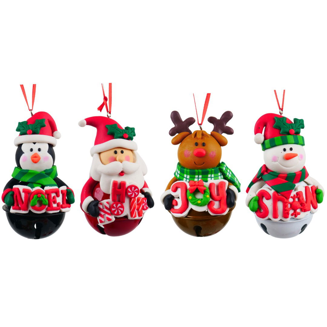 Kurt s adler 3.375 inch -3.625 inch Clay Dough Santa/ Snowman/ Deer/ Penguin W/ Be 5x5x10 cm kerstornament - 