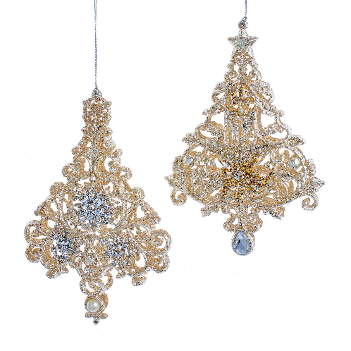 Kurt s adler 6.7 inch Plastic Plat Xmas Tree Orn 2/A 16,51x11,43x3,302 cm kerstornament - 