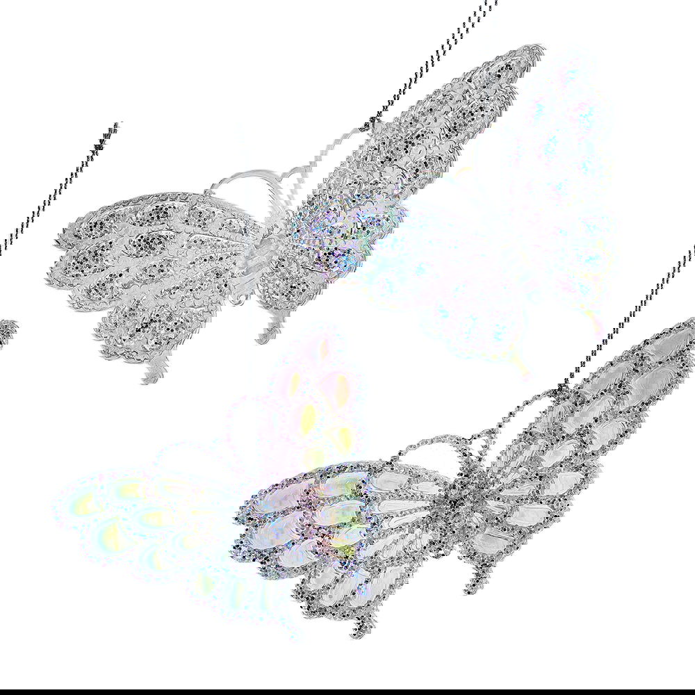 Kurt s adler 3.8 inch inch Acrylic Opalescent Butterfly Orn 2/Asstd. 11,684x2,54x9,652 cm kerstornament - 