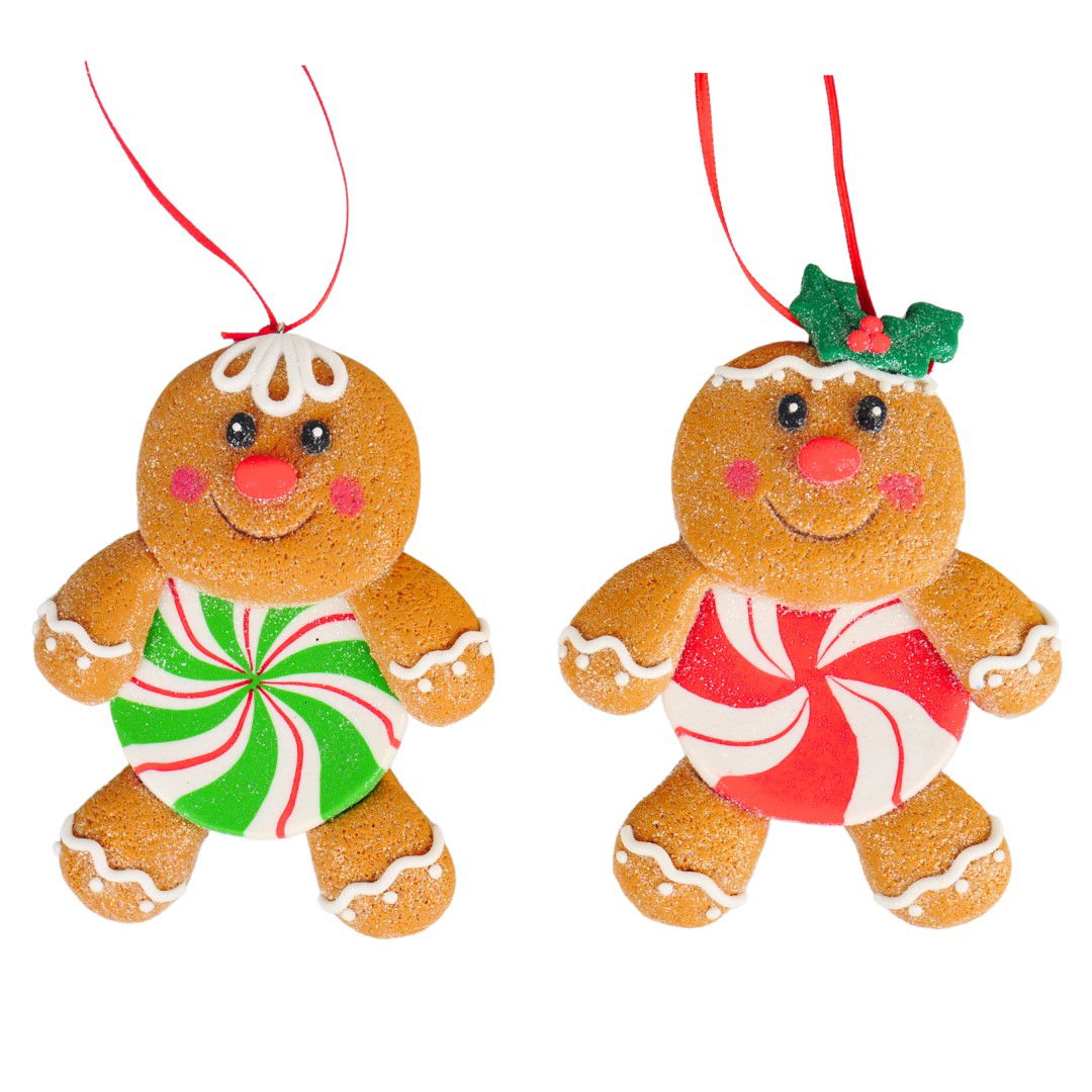 Kurt s adler 4.25 inch H Clay Dough Gingerbread Orna X 2. 5x5x10 cm kerstornament - 
