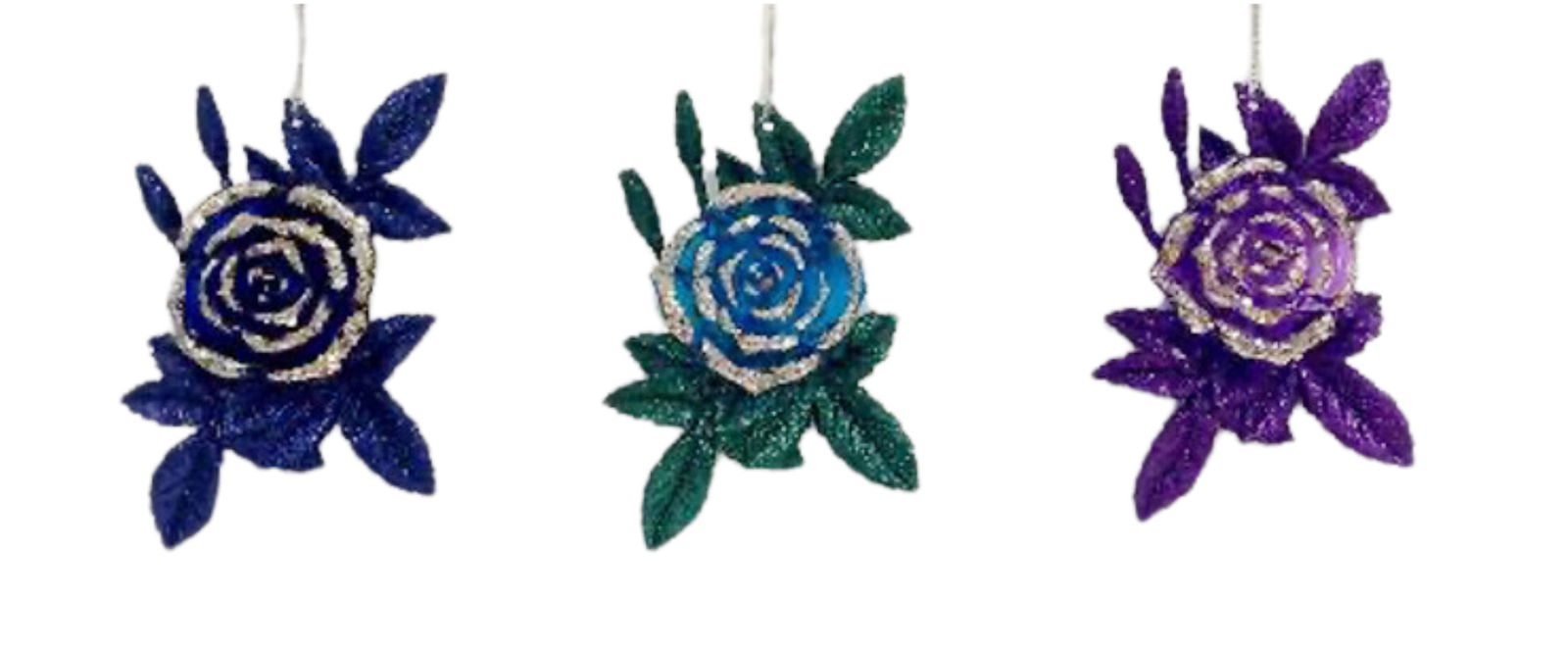 Kurt s adler 5.9 inch Rose Orna X 3. 5x5x10 cm kerstornament - 