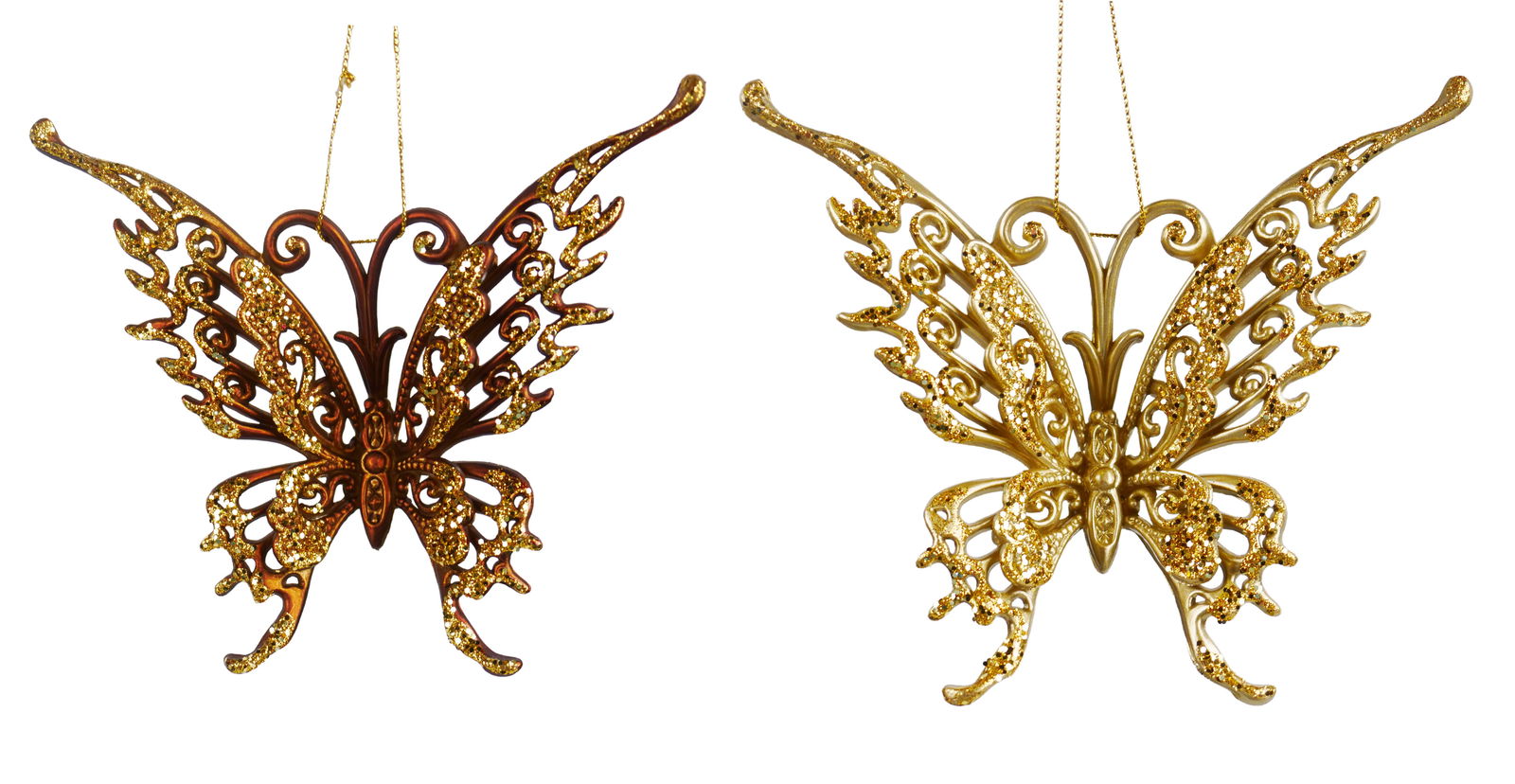 Kurt s adler 5 inch Butterfly Orna X 2 5x5x10 cm kerstornament - 