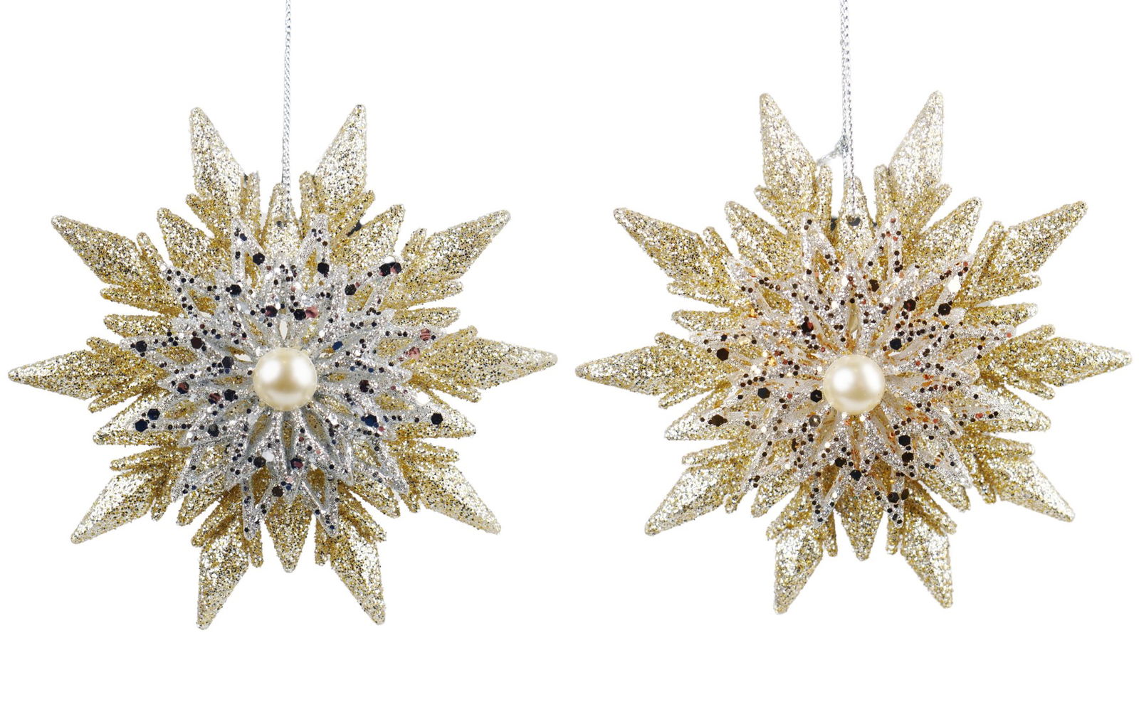 Kurt s adler 4.3 inch Snowflake Orna X 2. I 5x5x10 cm kerstornament - 