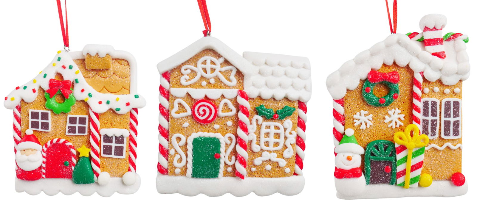 Kurt s adler 3.625 inch -4.125 inch H Clay Dough Gingerbread House Orna X 3. 5x5x10 cm kerstornament - 