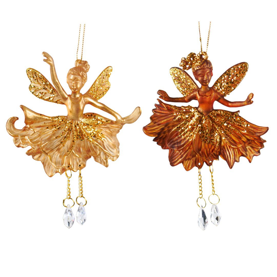 Kurt s adler 6.2 inch Fairy Ornament X 2. II 5x5x10 cm kerstornament - 