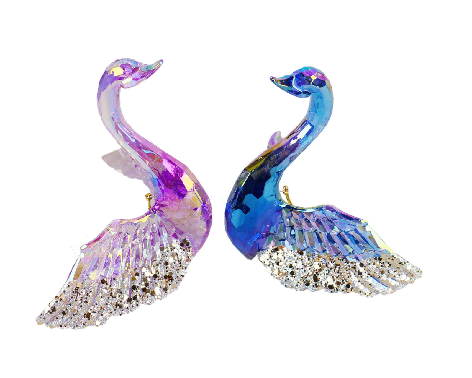 Kurt s adler 4 inch Swan Orna X 2. 5x5x10 cm kerstornament - 