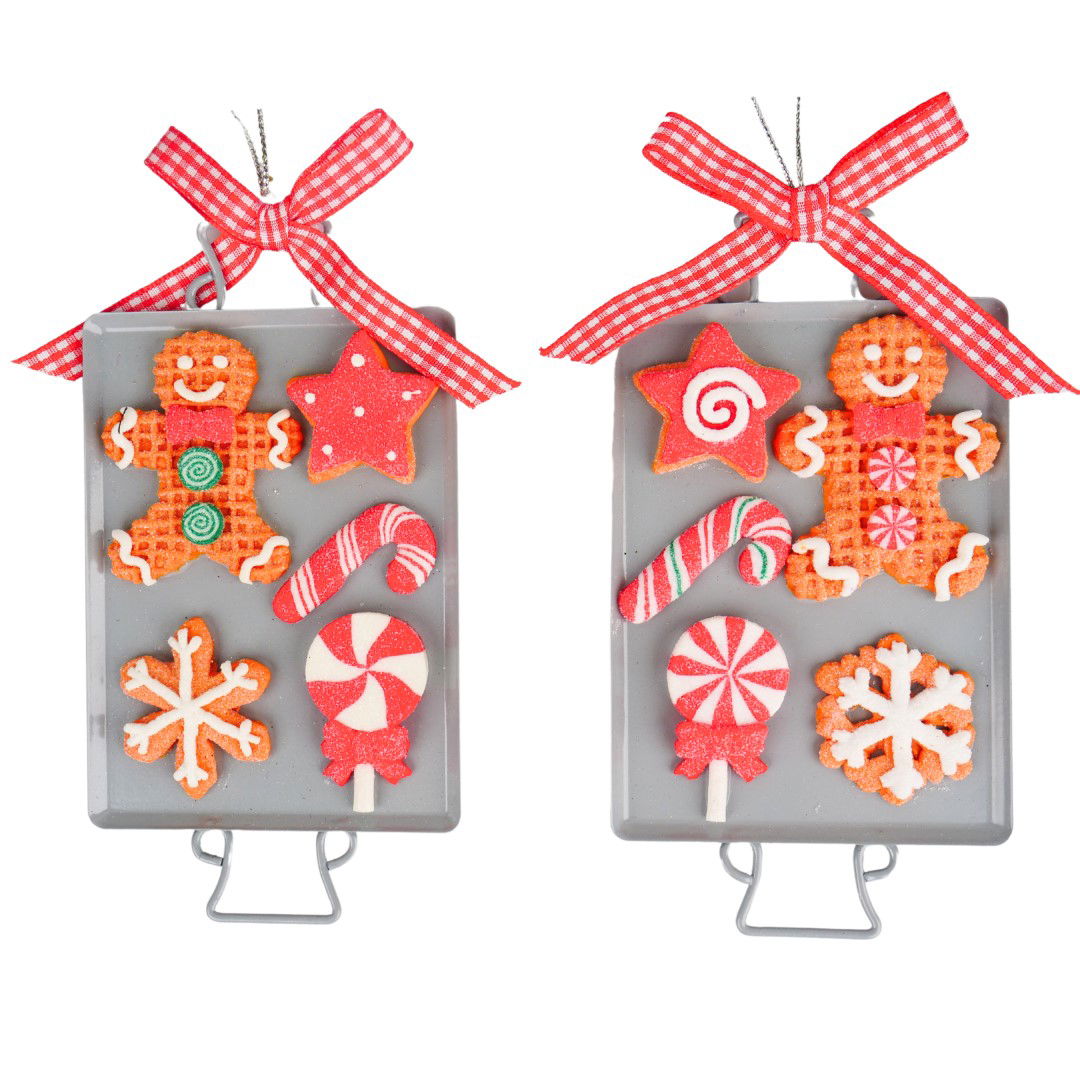 Kurt s adler 6 inch H Clay Dough Cookie W/ Dish Orna X 2. III 5x5x10 cm kerstornament - 