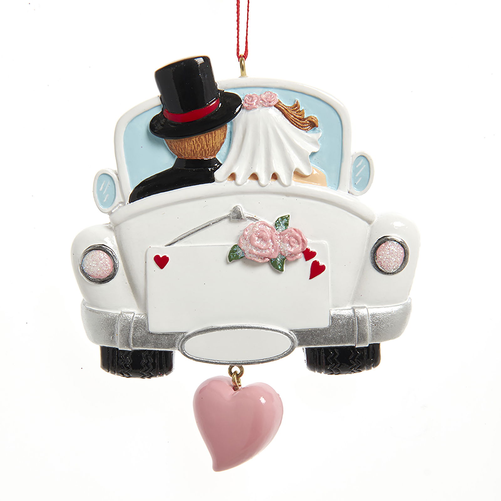 Kurt s adler 3.75 inch Resin Wedding Couple In Car Or 9,652x7,112x0,762 cm kerstornament - 