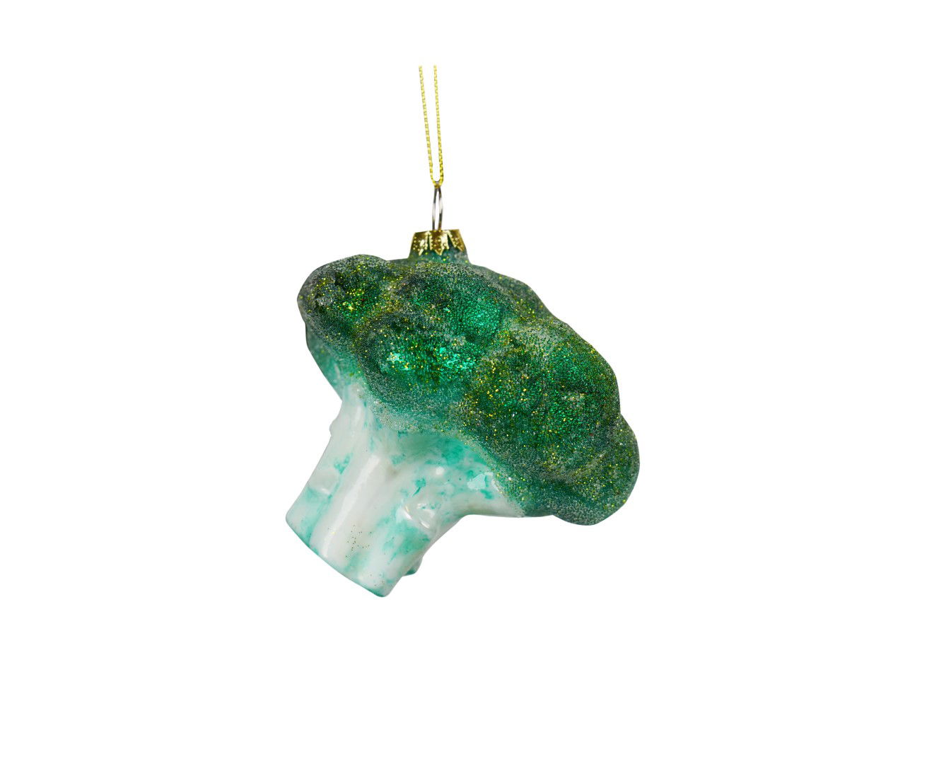 Kurt s adler Glass Frosty Broccoli Ornament 5x5x10 cm kerstornament - 