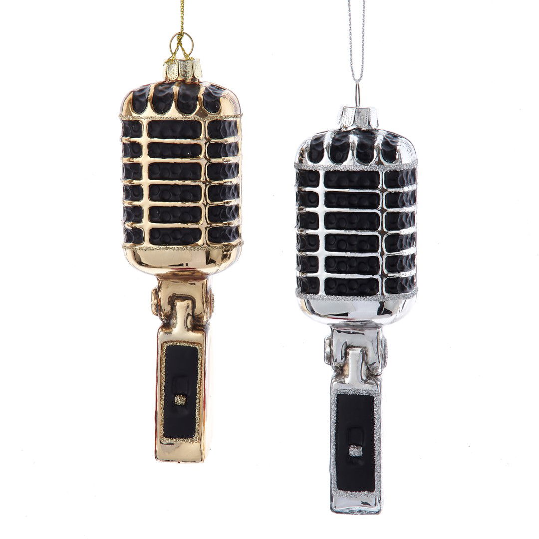 Kurt s adler 5.5 inch Gold/Silv Gls Microphone Orn 2A 6,985x5,9944x15,494 cm kerstornament - 