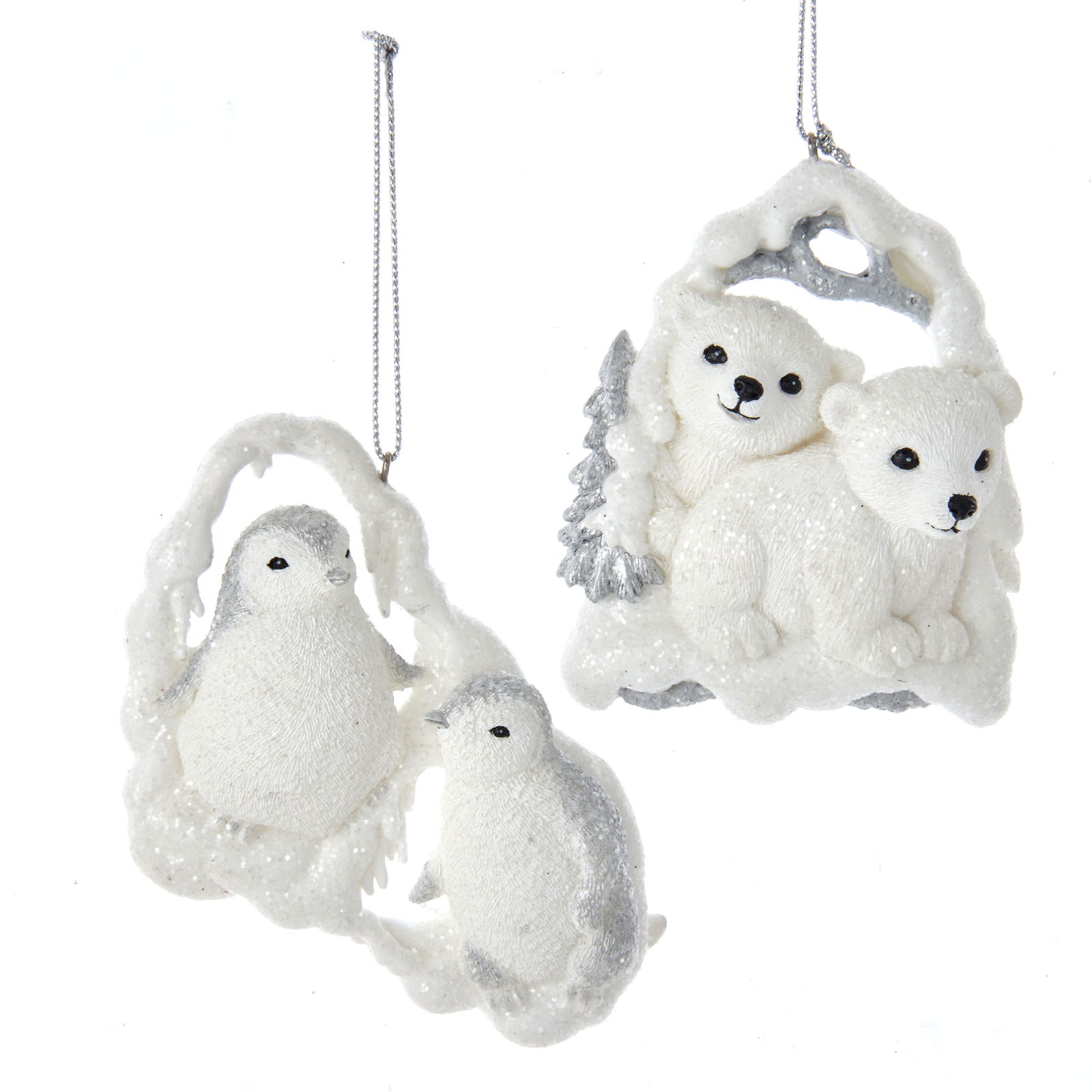Kurt s adler 3.25 inch Resin Winter White Polar Bears 8,128x6,096x1,016 cm kerstornament - 