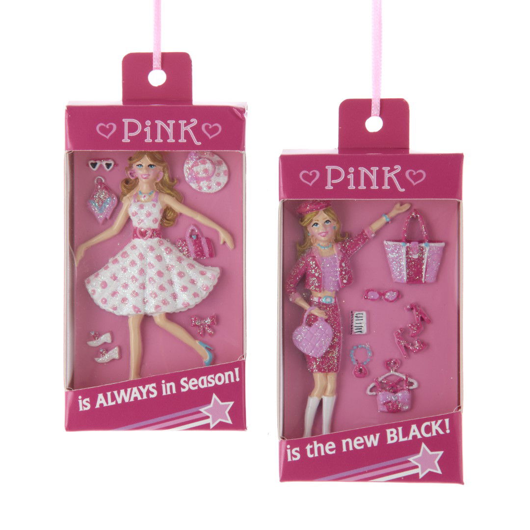 Kurt s adler 3.5 inch Resin Boxed Girl Orn 2/Asstd 5x5x10 cm kerstornament - 