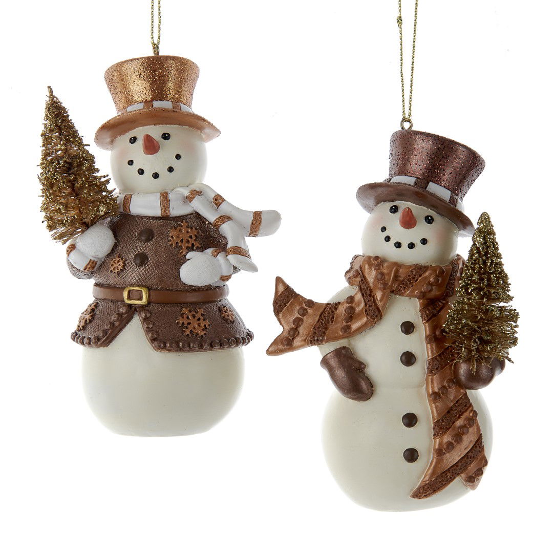Kurt s adler 4.5 inch Resin Enchanted Forest Snowman Orn 2/Asstd. 7,62x5,08x11,43 cm kerstornament - 