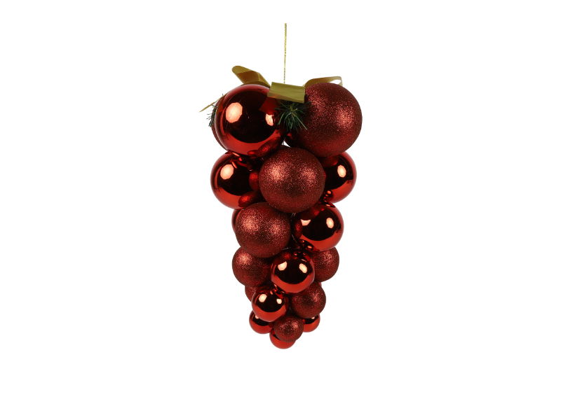 Countryfield Kersthanger Vinella 21x21x37 cm rood - 