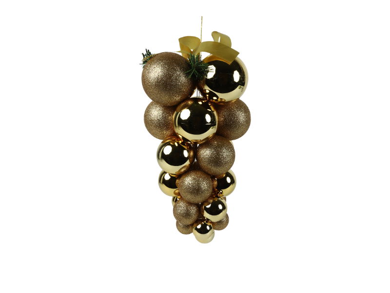 Countryfield Kersthanger Vinella 21x21x37 cm goud - 