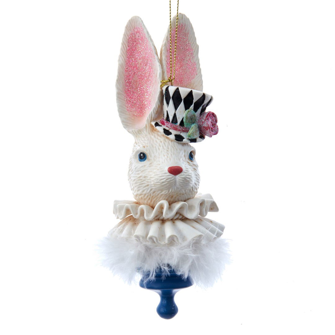 Kurt s adler 6.5 inch Res Hollywood Hats Rabbit Orn 22,606x15,24x14,986 cm kerstornament - 
