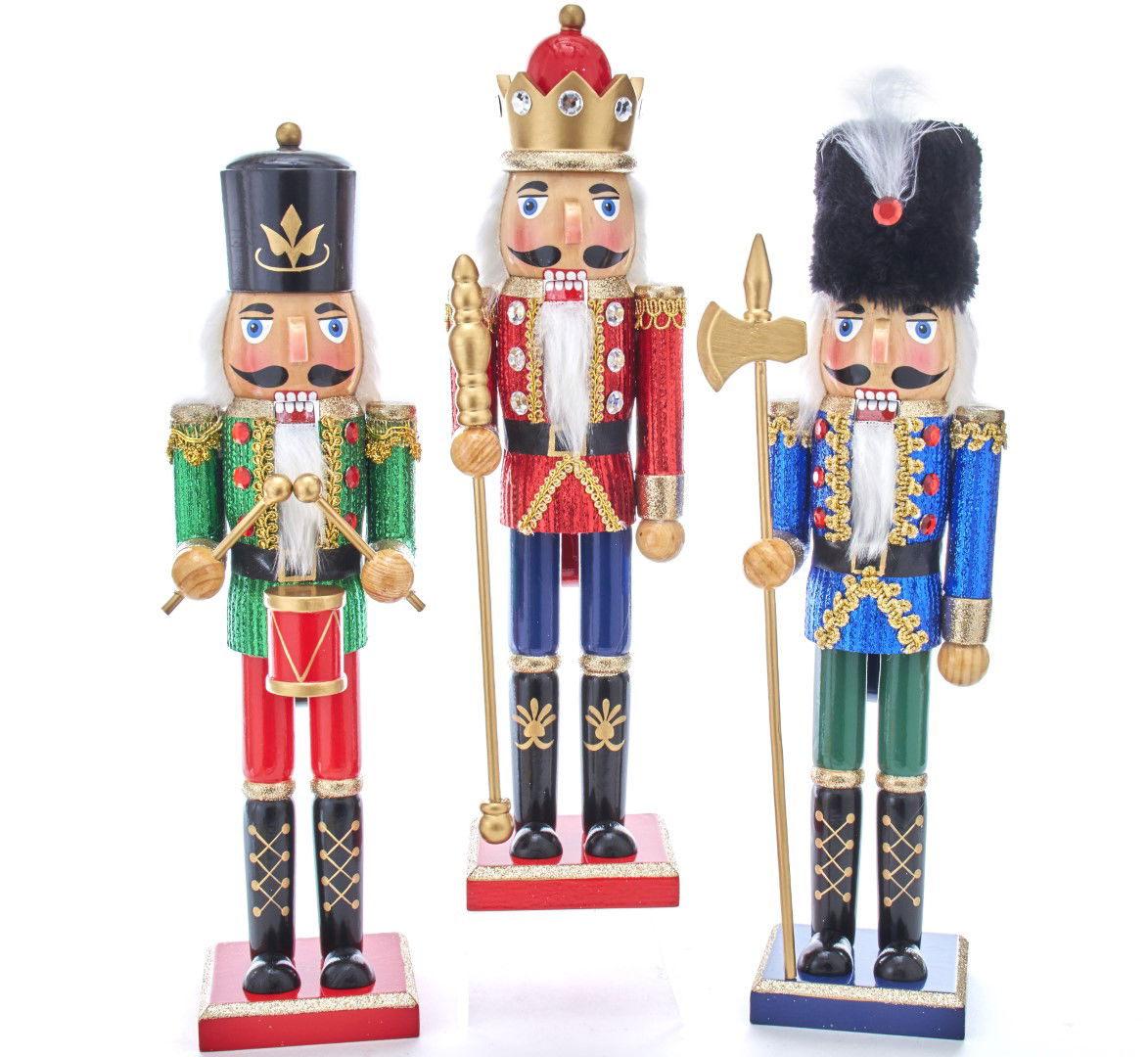 Kurt s adler 15 inch Red, Blue & Green King & Soldier 12,4968x10,4902x39,497 cm kerstornament - 