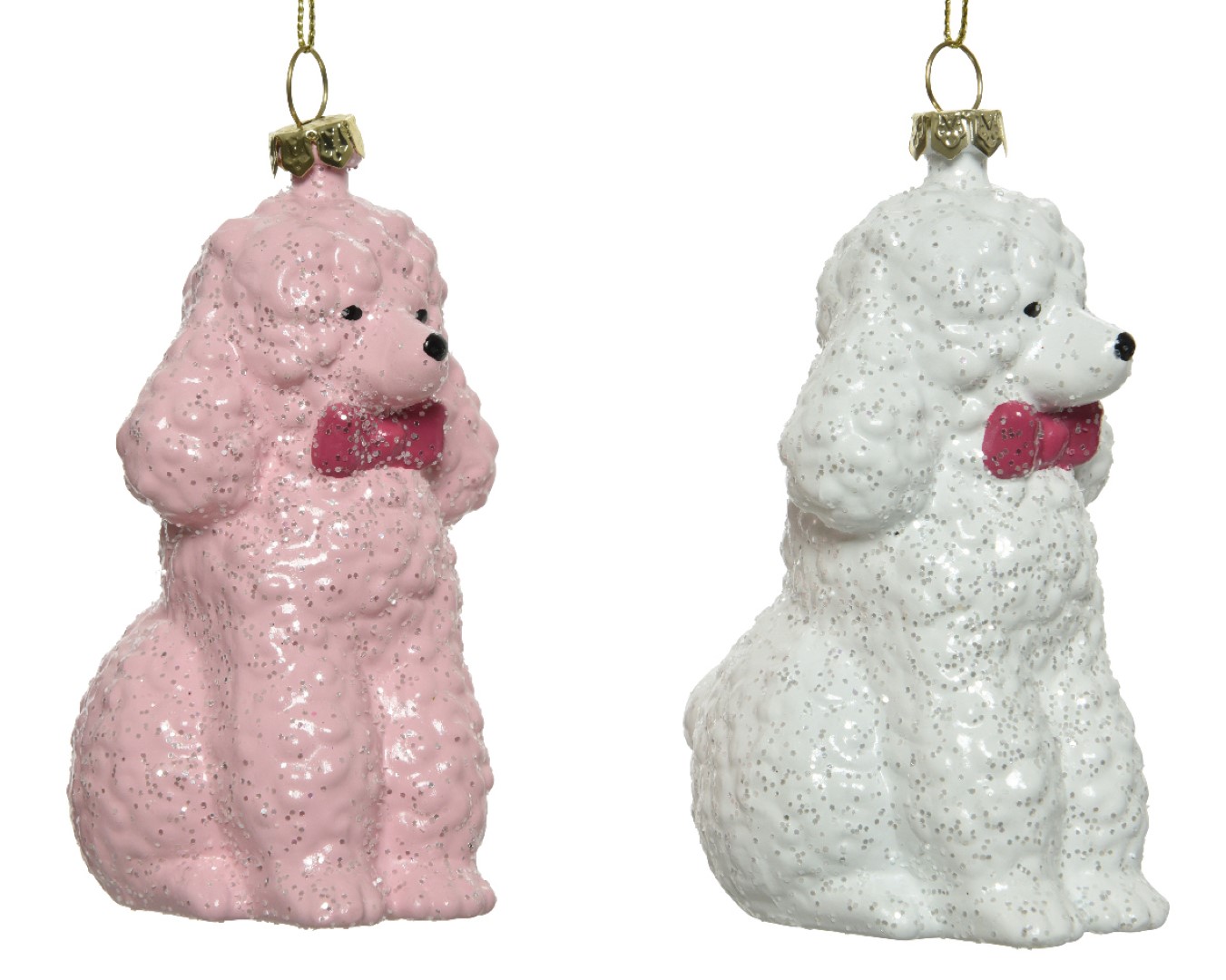 Decoris hond kunststof l6.50b9h12 cm a2 kerst - 