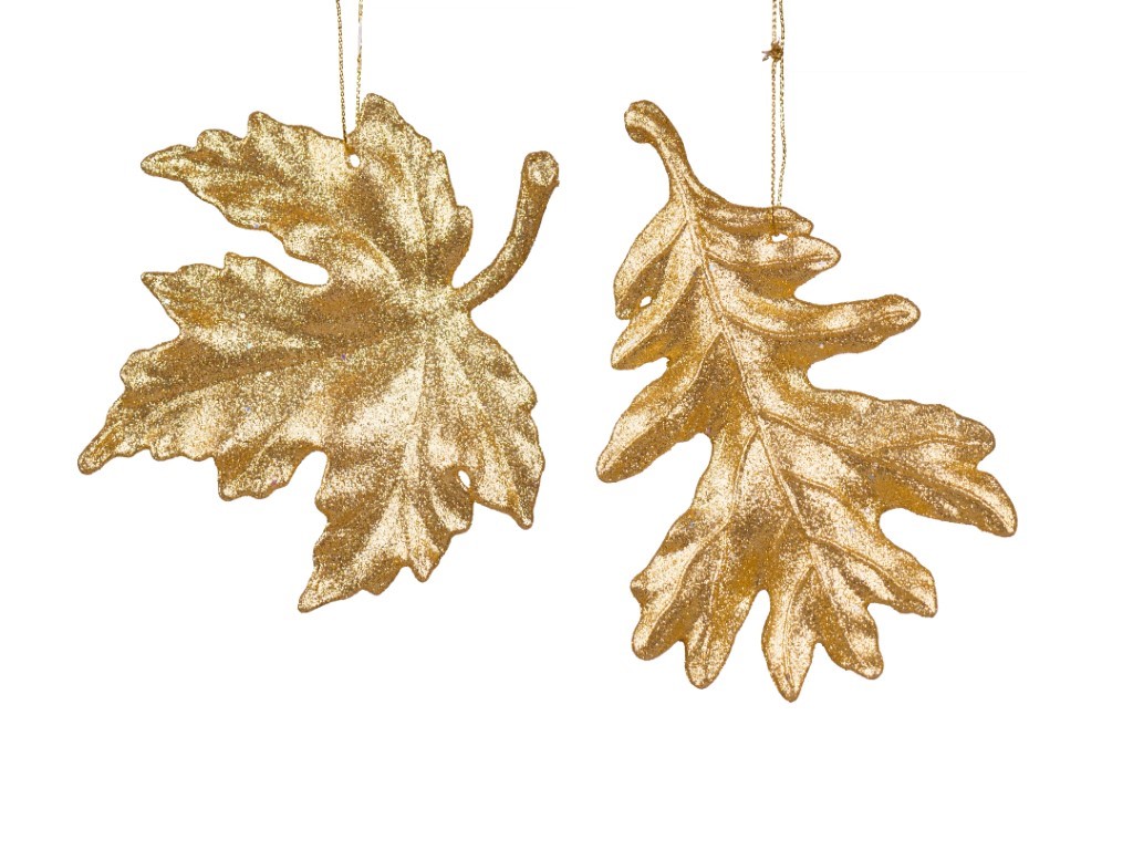 Kurt s adler Orn.plc blad goud l8cm - 