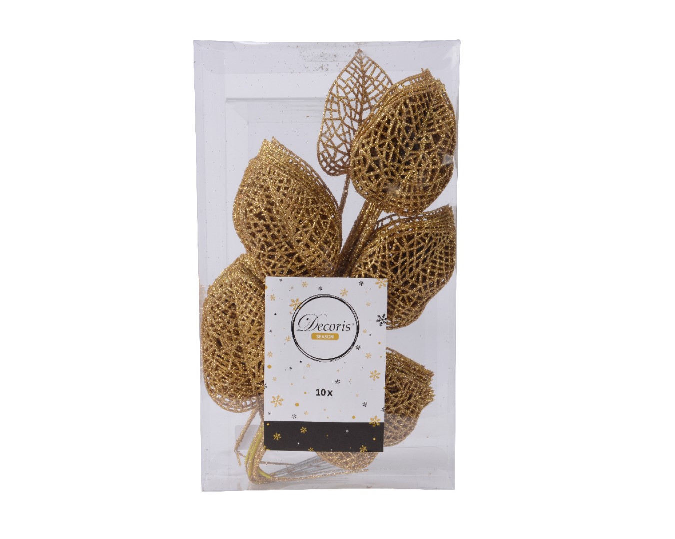 Decoris Spray plc l2b16h36 cm goud 10st kerst - 