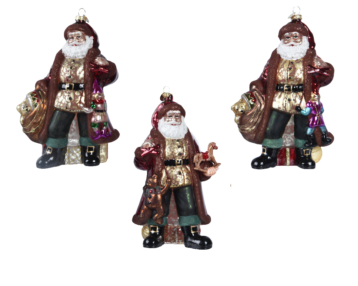 Decoris Kerstman glas l8b12.8h18.8 cm a3 kerst - 