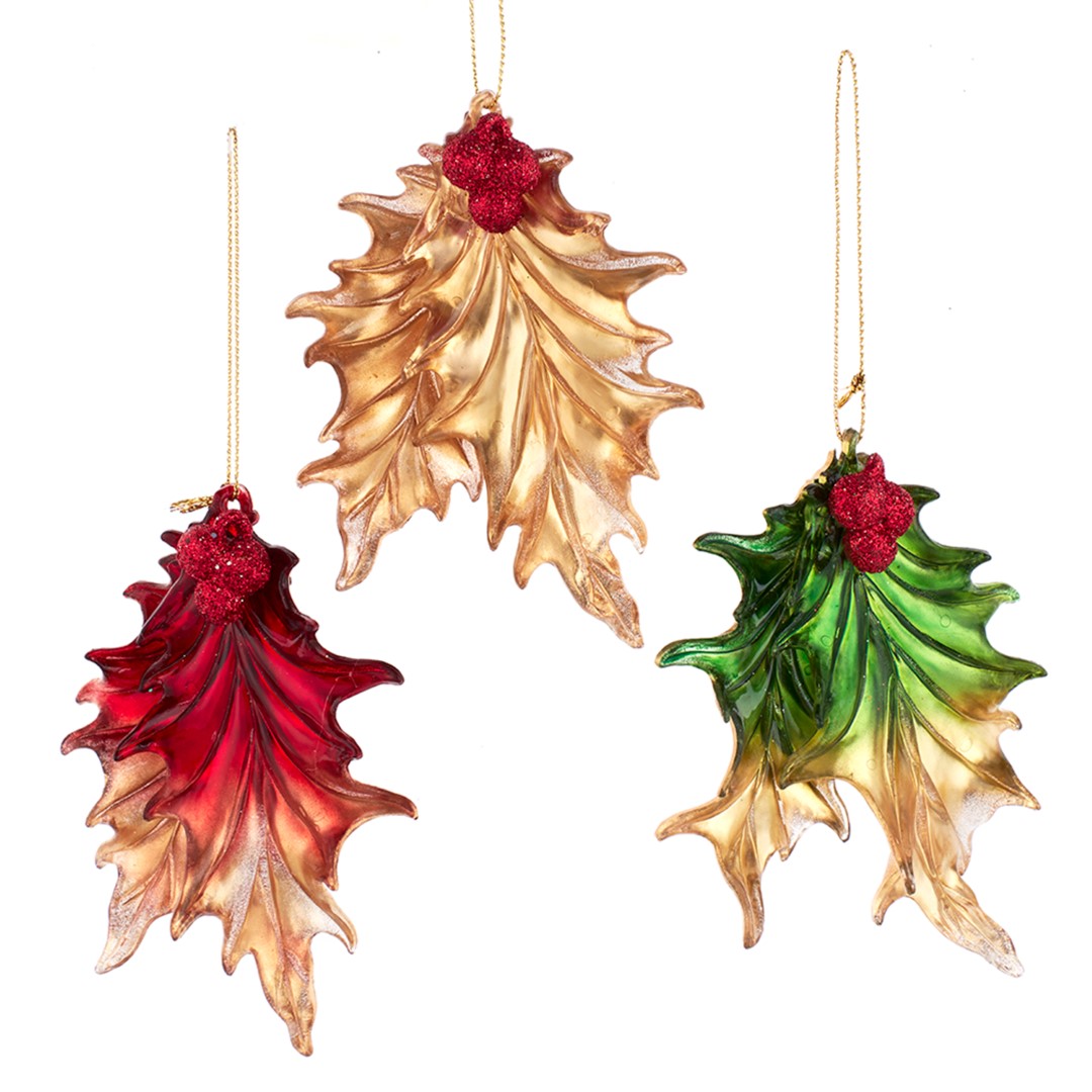 Kurt s adler Ornament plastic groen blad l11cm - 