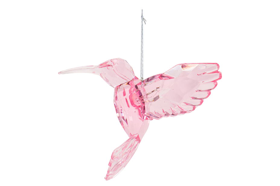 Kurt s adler Ornament pvc kolibri h7 cm glitter/roze - 