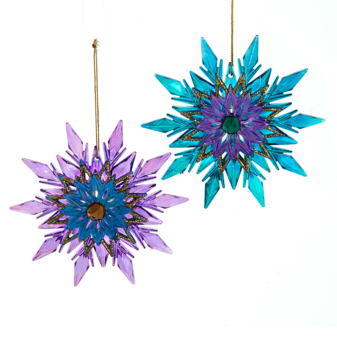 Kurt s adler Ornament plastic paars hart l11cm - 