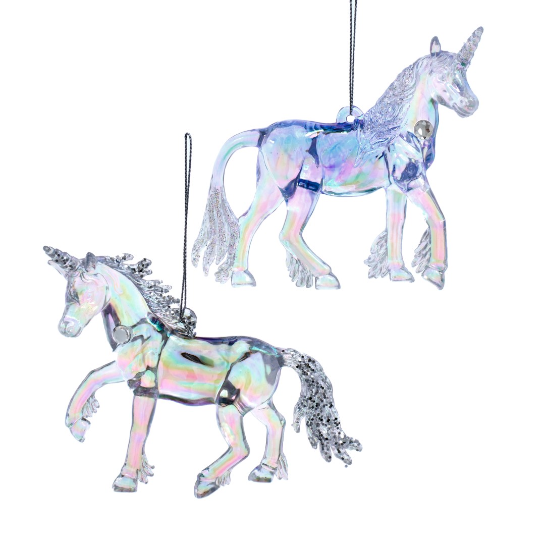 Kurt s adler Ornament plastic eenhoorn l12cm - 