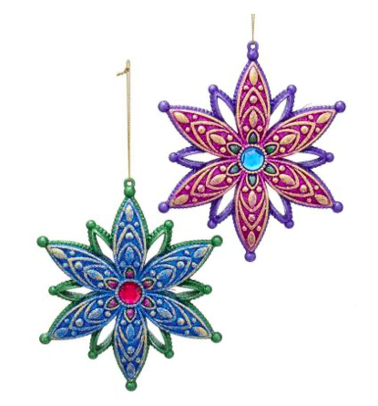 Kurt s adler Ornament pvc pauwsneeuwvlok l14 cm - 
