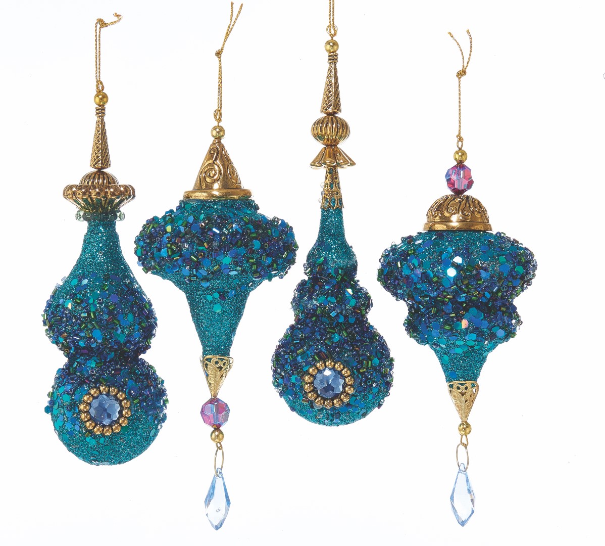 Kurt s adler Peacock Color Icicle Plastic 6 x 6.5 Inch - 