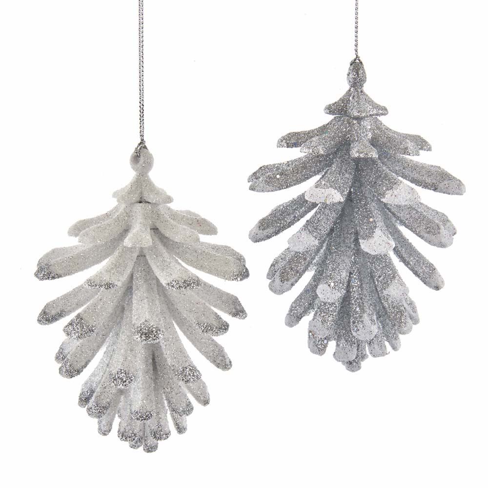 Kurt s adler Pinecone With Glitter 4.1 Inch - 