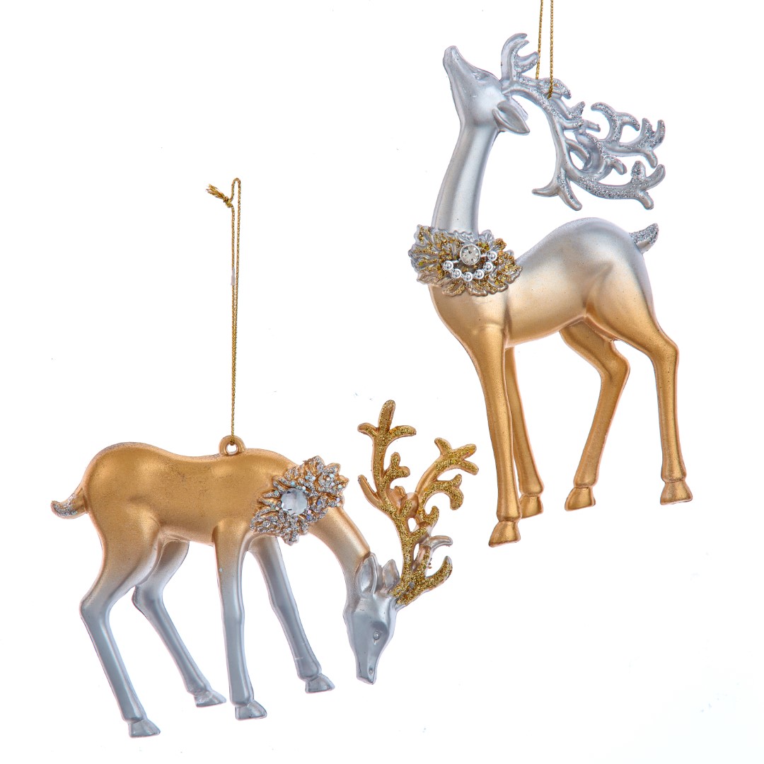 Kurt s adler Ornament plastic goud-zilver bloem l13cm II - 