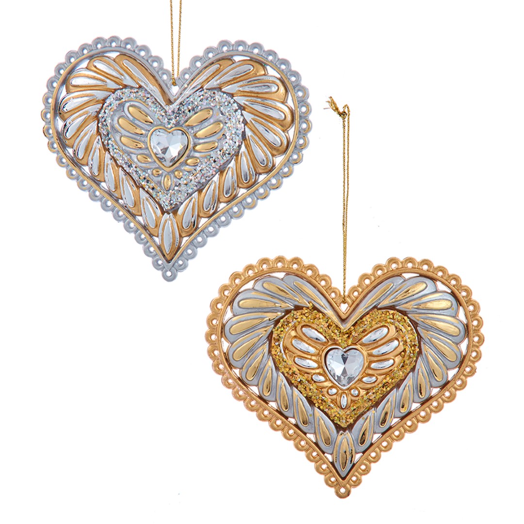 Kurt s adler Ornament plastic hart l9cm - 