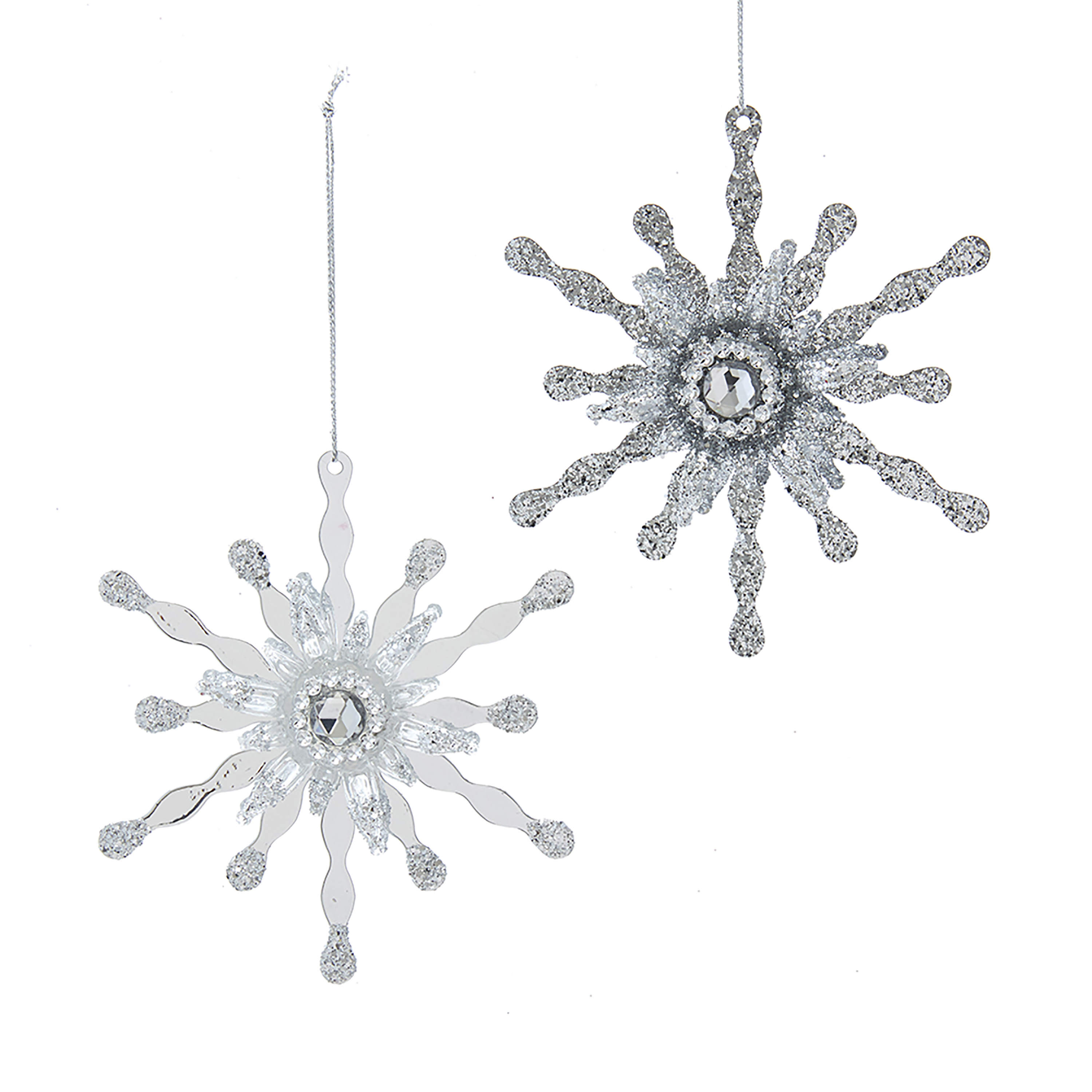 Kurt s adler Ornament White & Silver metaal h11 cm - 