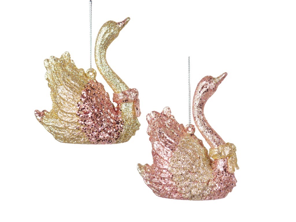 Kurt s adler Orn.plc zwaan roze l8cm - 